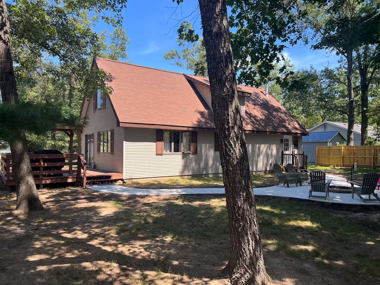 Backyard at Clink's Cabin